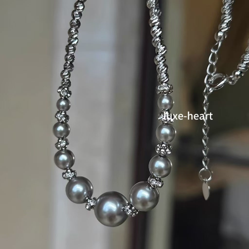 Cut flower beads, real hemp color, Shijia pearl necklace